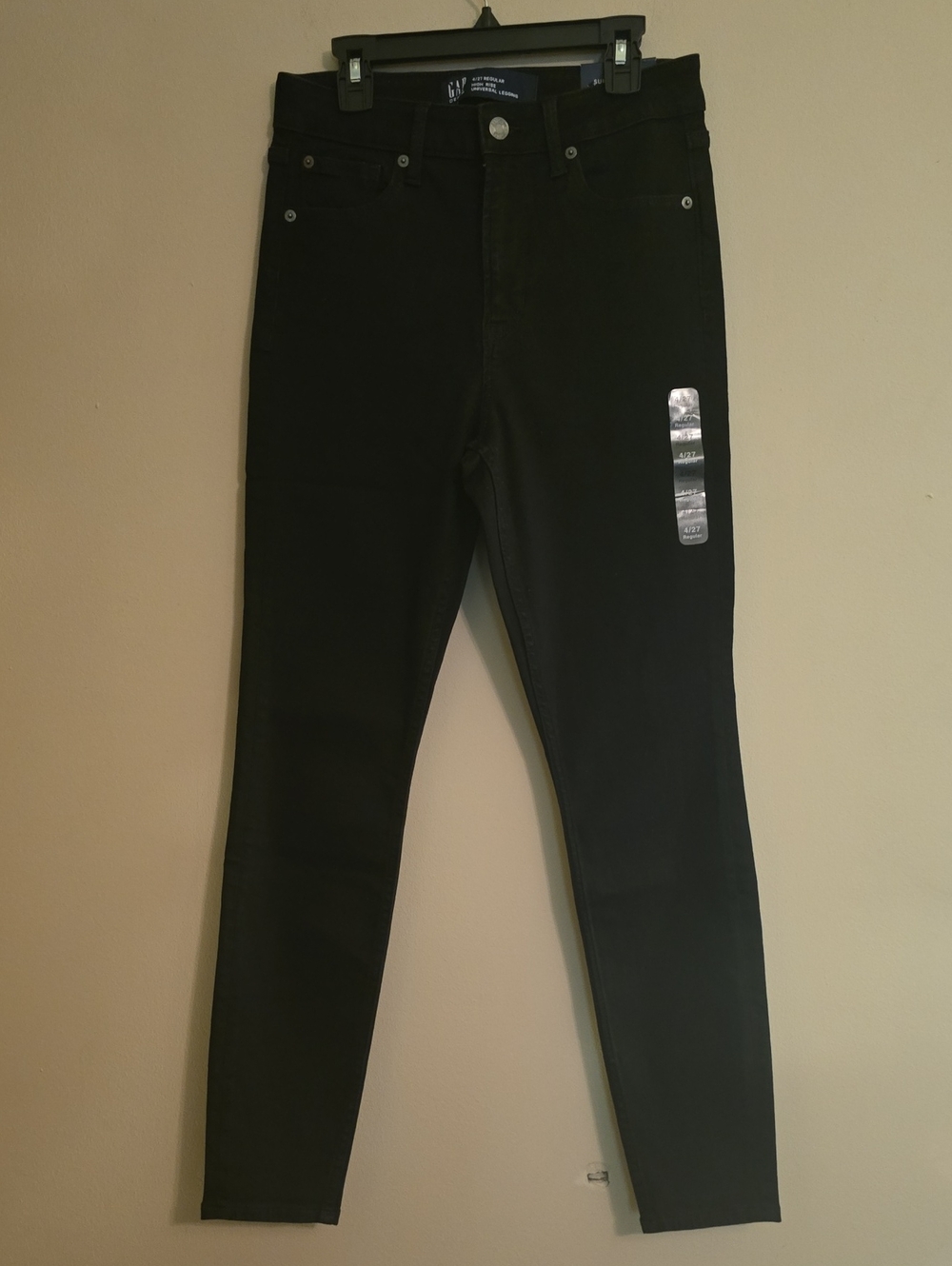 New Gap Women's‎ Size 4 High-rise Black Super Stretch Universal Legging Jeans